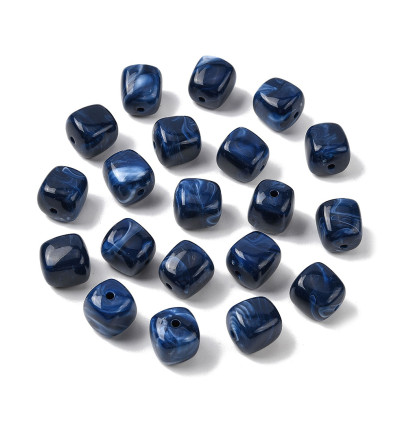 Lot de perles petits fleurs margueritte en acrylique (20pcs)