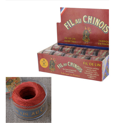 Fil de lin au chinois rouge n°40