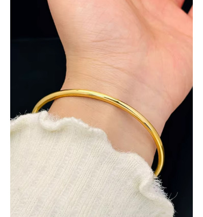 Bracelet jonc fin taille M - acier inoxydable