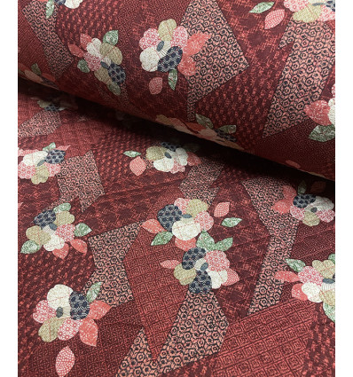 Tissu Sakura on blue by Kokka