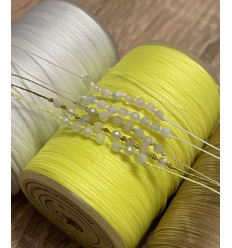 Fil de jade/nylon tressé - rose pâle