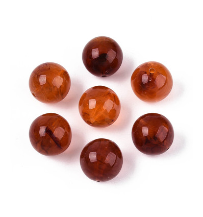 Lot de perles petits fleurs margueritte en acrylique (20pcs)