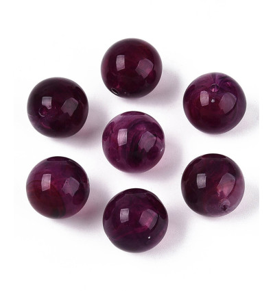 Lot de perles petits fleurs margueritte en acrylique (20pcs)