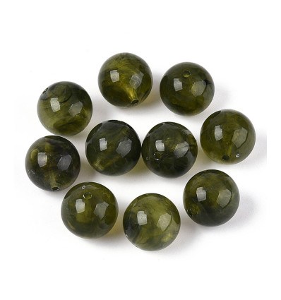 Lot de perles petits fleurs margueritte en acrylique (20pcs)