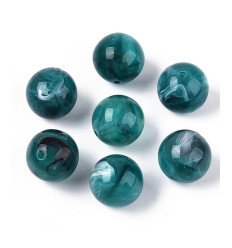 Lot de perles petits fleurs margueritte en acrylique (20pcs)