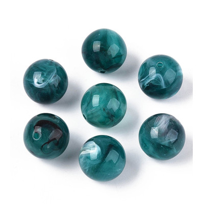 Lot de perles petits fleurs margueritte en acrylique (20pcs)