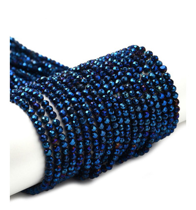 3x2.5mm - Chapelet perle en verre à facettes