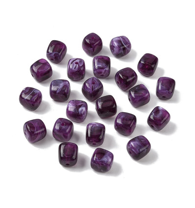 Lot de perles petits fleurs margueritte en acrylique (20pcs)