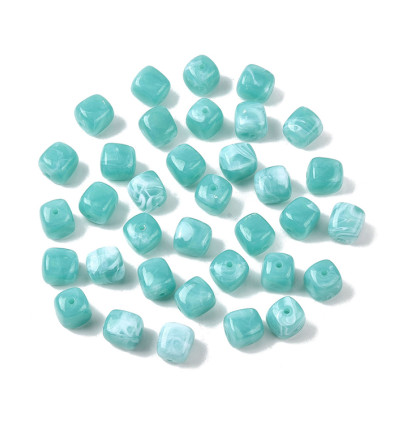 Lot de perles petits fleurs margueritte en acrylique (20pcs)