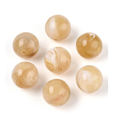 Lot de perles petits fleurs margueritte en acrylique (20pcs)