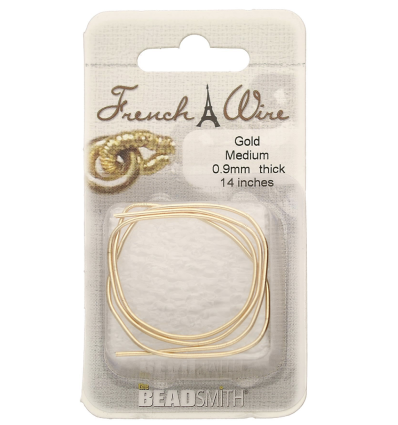 Beadsmith French wire medium 0.9mm Doré