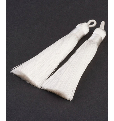 Pompon nylon écru