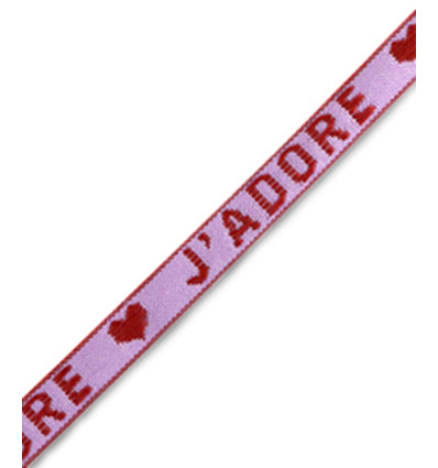 Ruban brodé "J'adore"