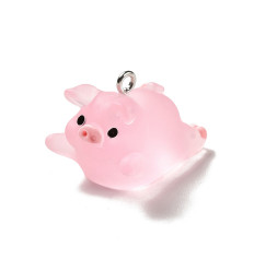 Pendentif petit cochon qui vole en résine