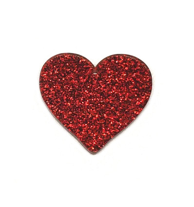 pendentif gros coeur paillettes en acétate