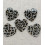 pendentif coeur paillettes léopard en acétate