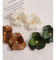 pendentif fleur grande pensée en acétate