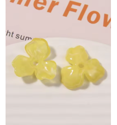 pendentif fleur pensée en acétate