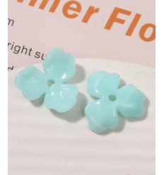 pendentif fleur pensée en acétate