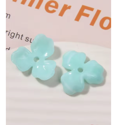 pendentif fleur pensée en acétate