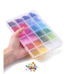 Kit perles de rocaille 4mm (multicolore)