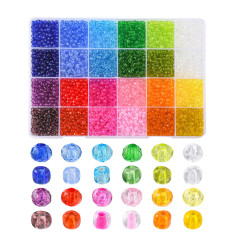 Kit perles de rocaille 4mm (multicolore)
