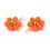 Pendentif fleur tissée orange