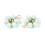 Pendentif fleur tissée bleu ciel