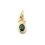 Mini pendentif zircon ovale avec couronne