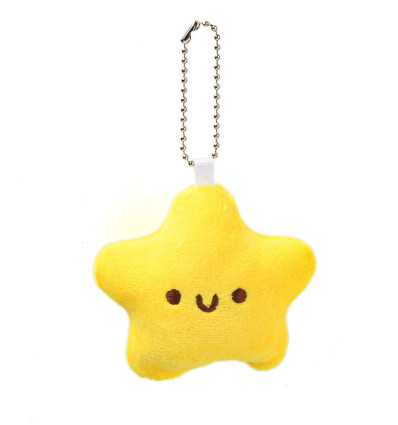 Pendentif peluche étoile jaune