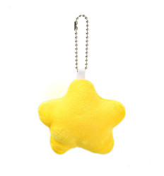 Pendentif peluche étoile jaune
