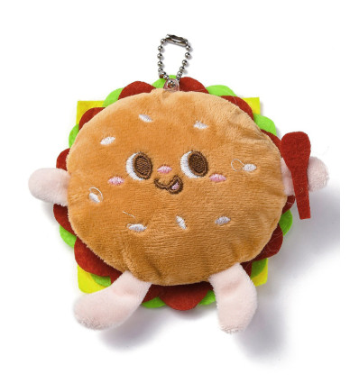 Pendentif peluche burger