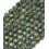 8mm - turquoise africaine - Chapelet pierre cube
