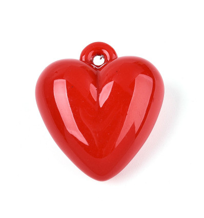 pendentif gros coeur rouge