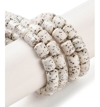 5x4mm - Chapelet perle porcelaine