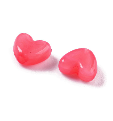 (50pcs) Lot petites perles coeurs