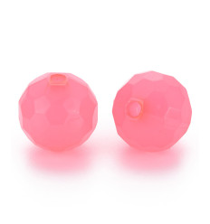 16mm - Perle ronde facettes acrylique