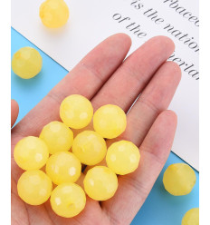 16mm - Perle ronde facettes acrylique