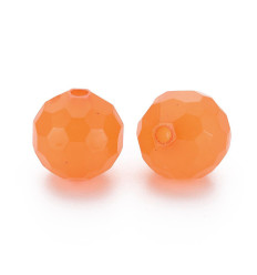 16mm - Perle ronde facettes acrylique