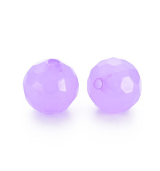 16mm - Perle ronde facettes acrylique