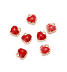 Pendentif petit coeur émaillé