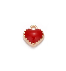 Pendentif petit coeur émaillé