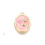 Pendentif ovale fleur de rose