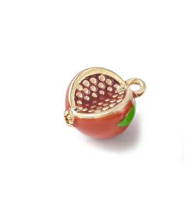 Pendentif grenade émaillée
