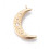 Pendentif lune + zirconium