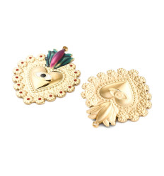 Pendentif coeur ex-voto + oeil