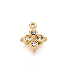 Pendentif petit trèfle + zirconium blanc
