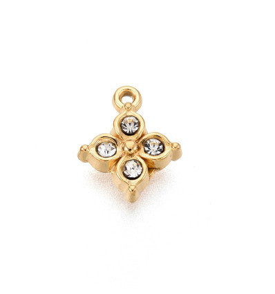 Pendentif petit trèfle + zirconium blanc