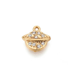 Pendentif planète + zirconium blanc