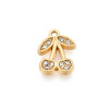 Pendentif oeil articulé + zircon vert
